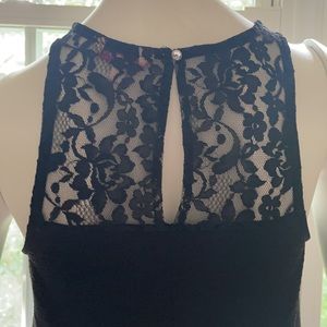 Candie’s Black Sleeveless Lace back A-Line dress